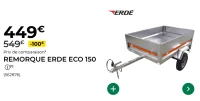 Remorque Erde ECO 150