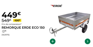Remorque Erde ECO 150