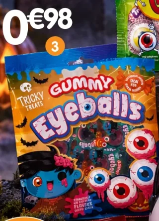 Tricky Treats Bonbon oeil fraise et myrtille - 130 g