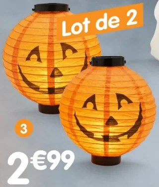 Lot de 2 lanternes LED en papier