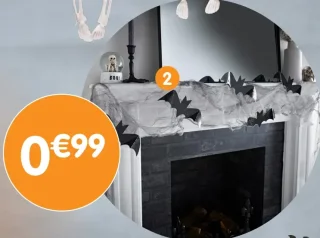 Voilage de cheminée chauves-souris