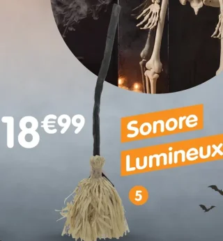 Balai animé LED et son