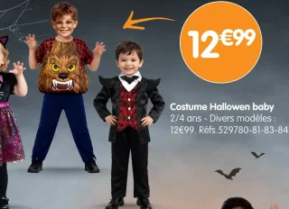 Costume Halloween baby 2/4 ans