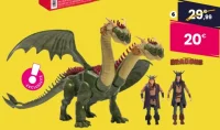 Pack Dragons Zippleback 35 cm et 2 figurines Viking
