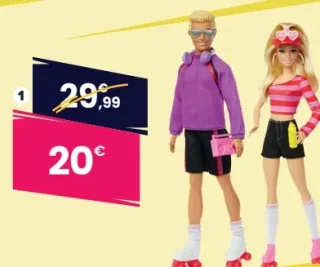 COFFRET BARBIE ET KEN ROLLERS