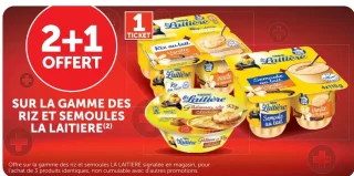 Sur la gamme des riz et semoules La Laitière
