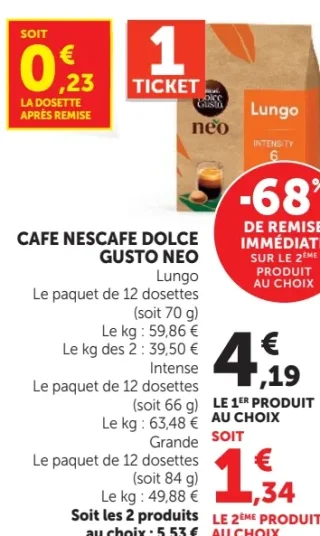CAFE NESCAFE DOLCE GUSTO NEO