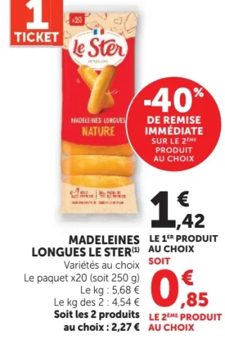 Madeleines longues Le Ster