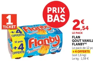 Flan goût vanille Flanby Nestlé