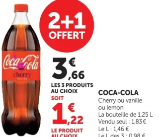 Coca-Cola Cherry, vanille ou lemon