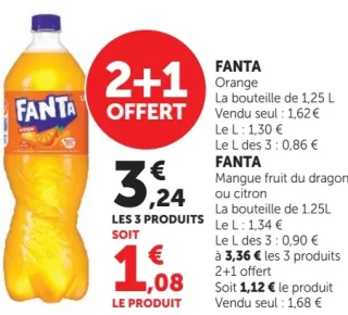 Fanta Orange / Fanta Mangue fruit du dragon