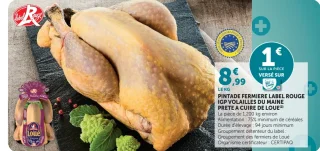 Pintade fermière Label Rouge IGP Volailles du Maine Loué