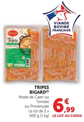Tripes Bigard Mode de Caen ou Tomate ou Provençale
