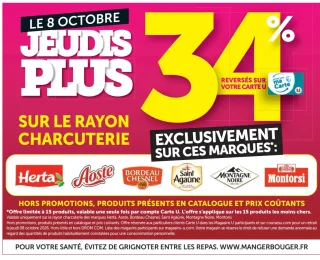 Sélection de charcuterie de grandes marques (Herta, Aoste, Bordeau Chesnel, Saint Agaûne, Montagne Noire, Montorsi)