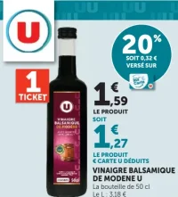 Vinaigre Balsamique de Modène U Saveurs
