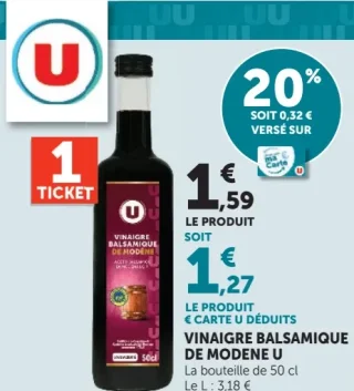 Vinaigre Balsamique de Modène U Saveurs