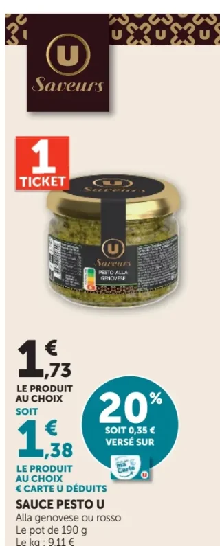 Sauce Pesto U Saveurs