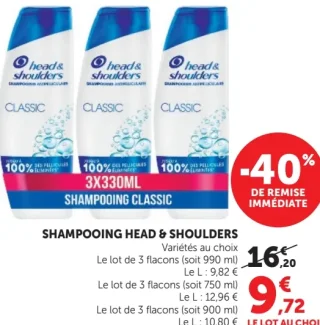 Shampooing Classic Head & Shoulders