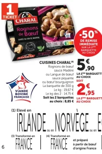 Cuisines Charal Rognons de boeuf sauce Madère