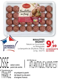 Boulettes Bigard Nature ou Gourmande ou Bolognaise