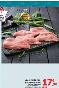 Veau Filière U : Escalope *** à griller
