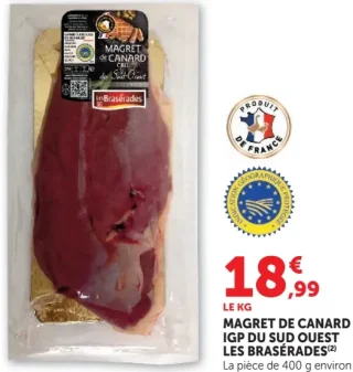 Magret de canard IGP du Sud Ouest Les Brasérades