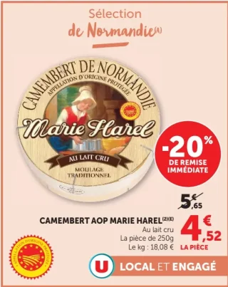 Camembert AOP Marie Harel Au lait cru