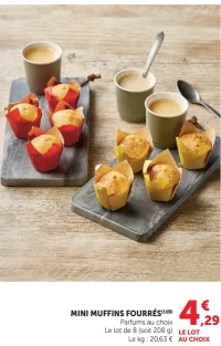 Mini muffins fourrés