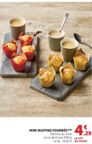 Mini muffins fourrés