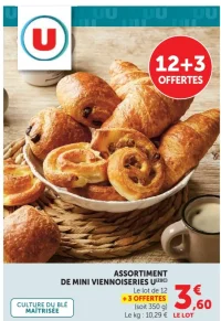 Assortiment de mini viennoiseries U