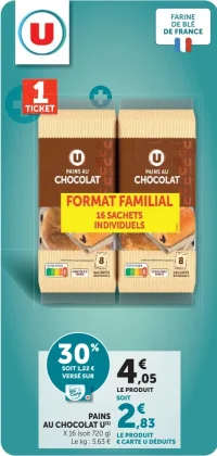 Pains au chocolat U Format Familial
