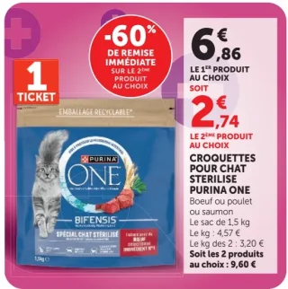 Croquettes pour chat stérilisé Purina One