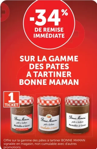 Gamme de pâtes à tartiner Bonne Maman