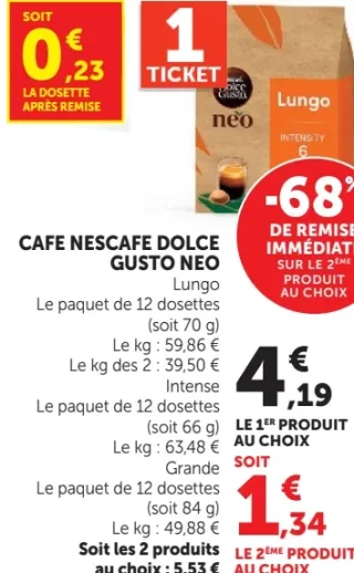 CAFE NESCAFE DOLCE GUSTO NEO Lungo
