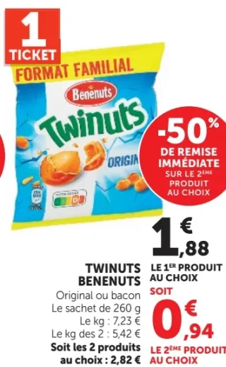 Twinuts Benenuts Original ou bacon
