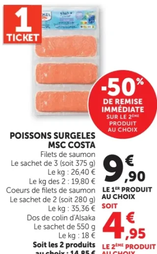 Poissons Surgelés MSC Costa