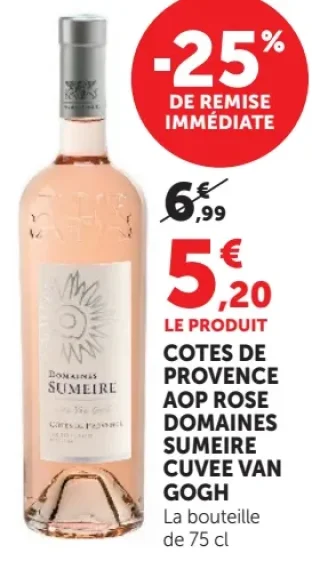 COTES DE PROVENCE AOP ROSE DOMAINES SUMEIRE CUVEE VAN GOGH