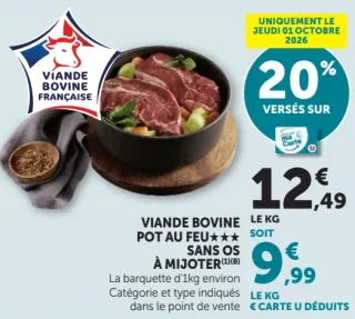 Viande bovine pot au feu★★★ sans os à mijoter