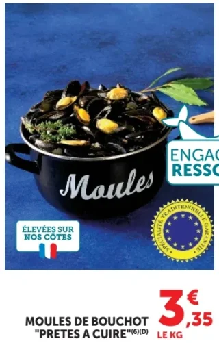 Moules de bouchot "Prêtes à cuire"