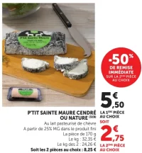 P'tit Sainte Maure Cendré ou Nature