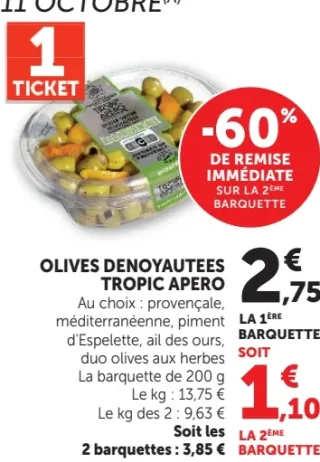 Olives Dénoyautées Tropic Apéro