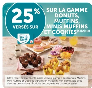 Donuts, Muffins, Minis Muffins et Cookies