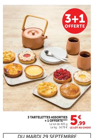 3 tartelettes assorties