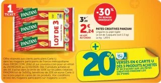 PATES CREATIVES PANZANI Linguine ou pipe rigate