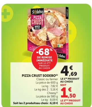 PIZZA CRUST SODEBO Classic ou Cheesy