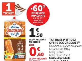 Tartines P'tit Dej Jacquet
