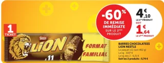 Barres chocolatées Lion Nestlé