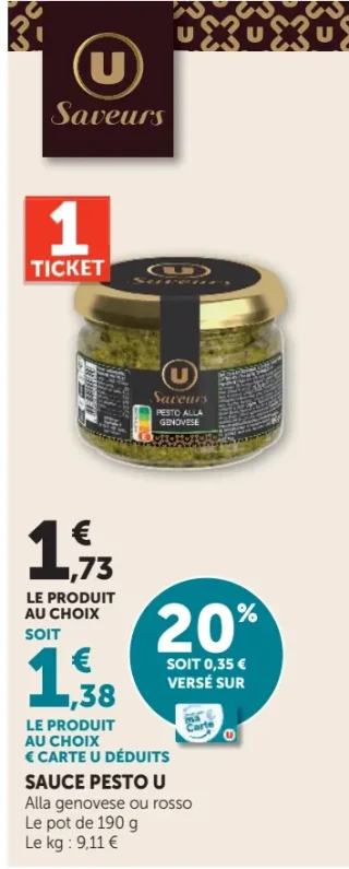 Sauce Pesto U Alla genovese ou rosso