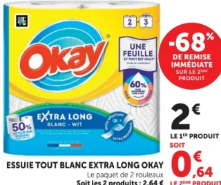 Essuie tout blanc Extra Long Okay