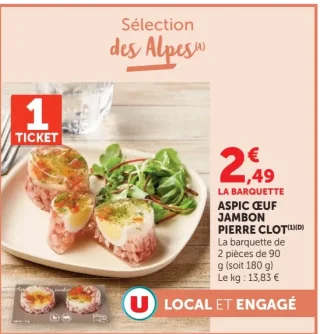 Aspic œuf jambon Pierre Clot